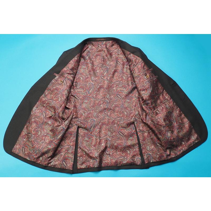 新品17.6万円 オンワード樫山×百貨店 日本製 秋冬【橋本毛織 国産生地】ウール ギャバジン スリーピーススーツ A96(A6程度) 濃茶 876351の画像