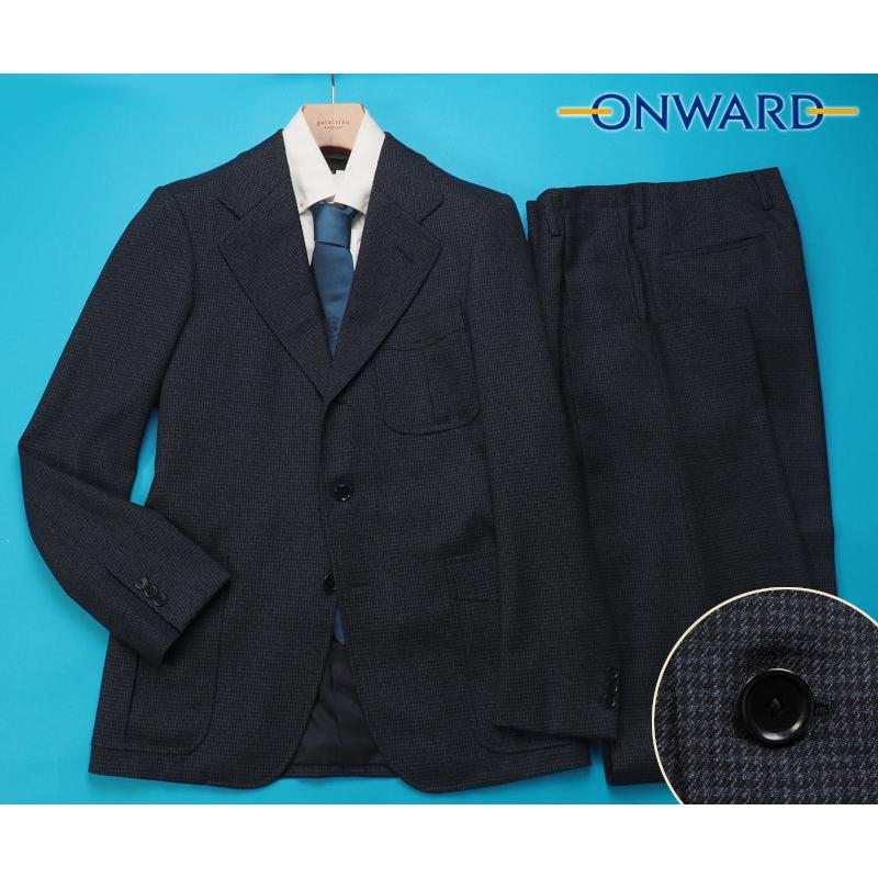 【新品】サヴィルロウ DORMEUIL ウール スーツ YA6 濃灰 紺 新品】サヴィルロウ DORMEUIL ウール スーツ YA6 濃灰 紺 新品
