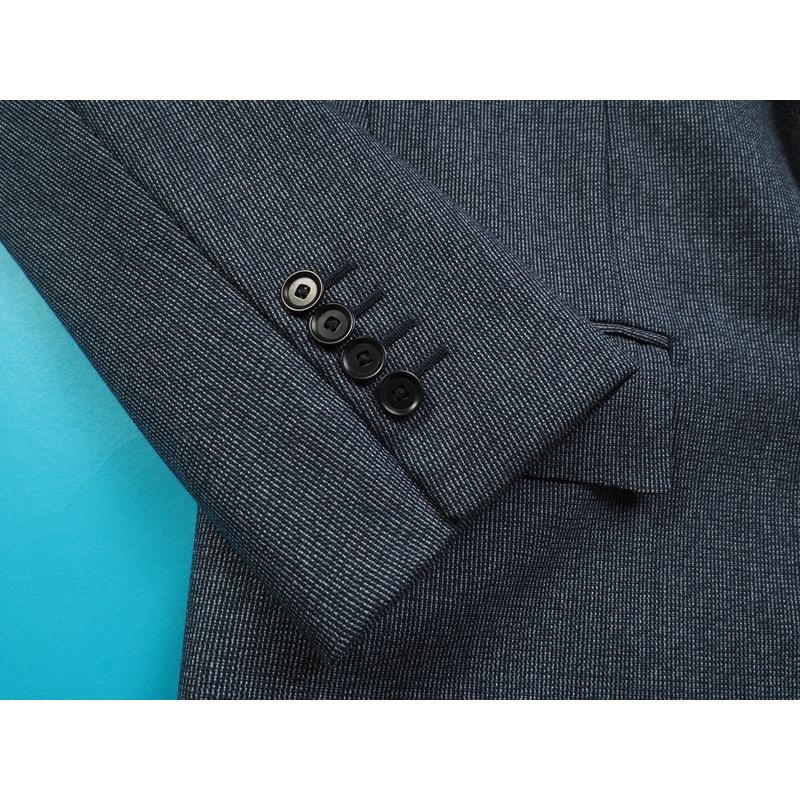 新品定価26.4万円 オンワード樫山 Dots&Loops 日本製 春秋『御幸毛織 国産生地』ウール100% スーツD7/48(A6〜AB6程度)青 943558の画像