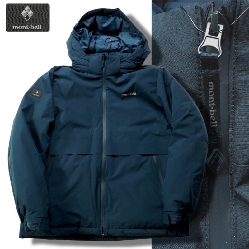 新品正規 mont-bell モンベル 撥水・防風 高機能中綿 止水ジップ AIR WARM エコダウン ジャケット110(XXL)ブルー(T/BLUE) AMDJ223