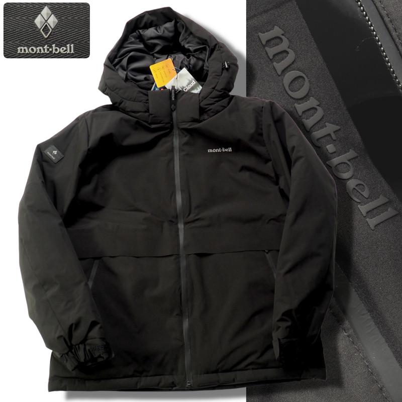 新品正規 mont-bell モンベル 撥水・防風 高機能中綿 止水ジップ AIR WARM エコダウン ジャケット100(L)ブラック(BLACK) AMDJ226