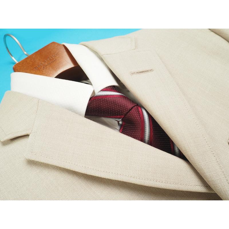 新品33万円 オンワード樫山×伊勢丹  The Style Gate 日本製『DORMEUIL ドーメル トニック』スリーピーススーツ A6程 ベージュ BM8028の画像