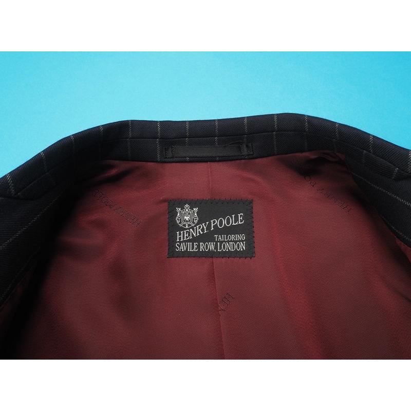 新品定価27.9万円 オンワード樫山 Henry Poole ヘンリープール 日本製 秋冬【橋本毛織 国産生地】ウール100％ スーツA96(A6程度)濃紺 CW8306の画像