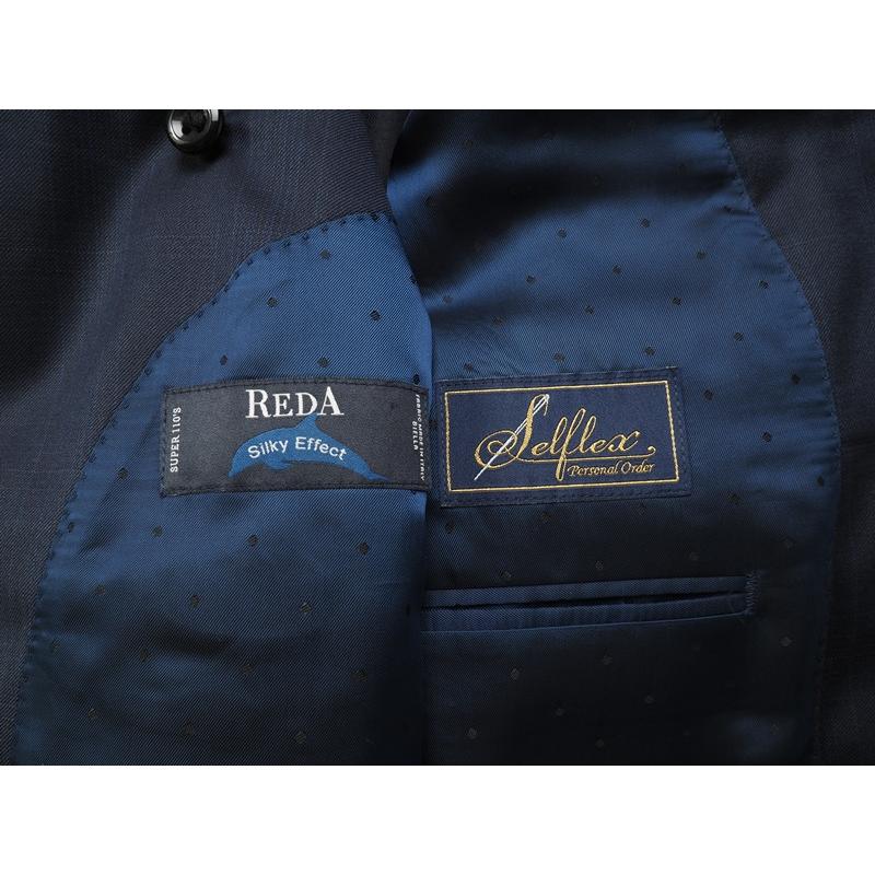 新品17.4万円 オンワード樫山 Selflex 日本製 春秋冬『REDA レダ Silky Effect 伊製生地』ウールスリーピーススーツ A98(AB5程度)紺 CW9563の画像