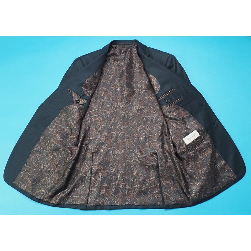 新品35.7万円 オンワード樫山 Cifonelli チフォネリ 日本製 秋冬『ドーメル アマデウス』スリーピース スーツ D8/98(A6程度)緑 GM7332の画像