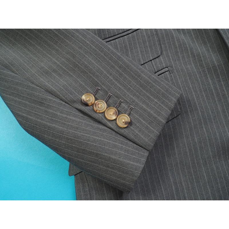新品定価43.6万 オンワード樫山 Henry Poole ヘンリープール 日本製 春秋『FINTEX of LONDON FINLANA』スリーピーススーツA96(A6)灰 PM9030の画像