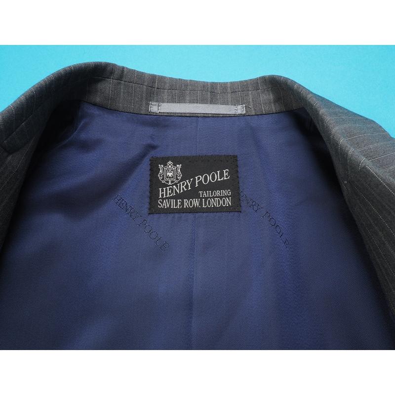 新品定価43.6万 オンワード樫山 Henry Poole ヘンリープール 日本製 春秋『FINTEX of LONDON FINLANA』スリーピーススーツA96(A6)灰 PM9030の画像
