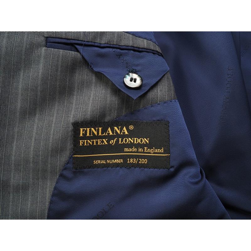 新品定価43.6万 オンワード樫山 Henry Poole ヘンリープール 日本製 春秋『FINTEX of LONDON FINLANA』スリーピーススーツA96(A6)灰 PM9030の画像