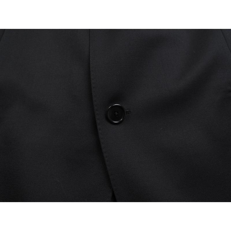 新品 オンワード樫山 J.PRESS ジェイプレス 春秋冬 ソリッド無地 冠婚葬祭OK ウール100% スーツ BE6黒(005) SM0971の画像