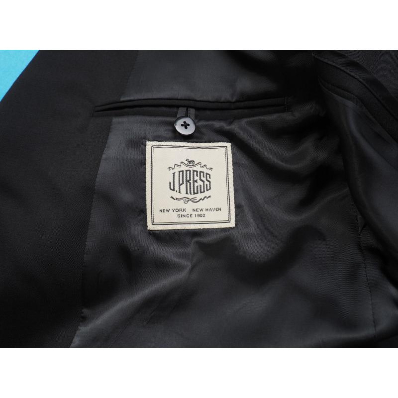 新品 オンワード樫山 J.PRESS ジェイプレス 春秋冬 ソリッド無地 冠婚葬祭OK ウール100% スーツ BE6黒(005) SM0971の画像