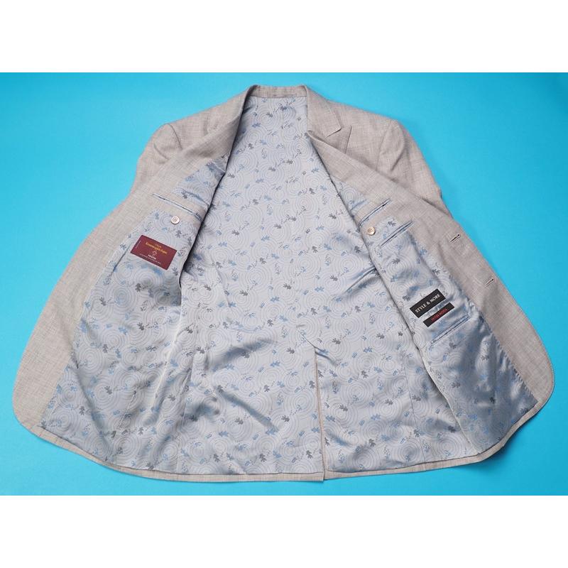新品27.4万円 オンワード樫山 STYLE&MORE 日本製『Ermenegildo Zegna ゼニア TROFEO 伊製生地』ウール スリーピーススーツA98(A5)灰 SM7329の画像