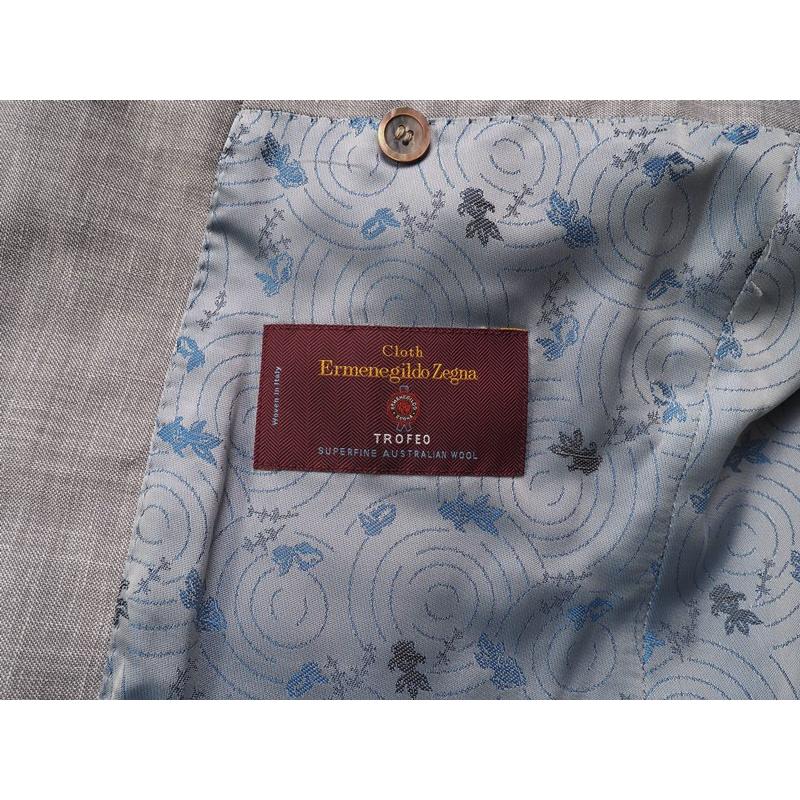 新品27.4万円 オンワード樫山 STYLE&MORE 日本製『Ermenegildo Zegna ゼニア TROFEO 伊製生地』ウール スリーピーススーツA98(A5)灰 SM7329の画像