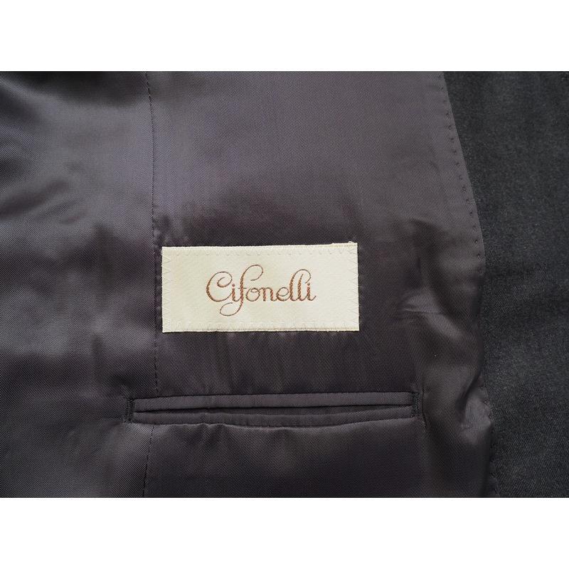 新品31.2万円 オンワード樫山 Cifonelli チフォネリ 日本製 秋冬『TRABALDO TOGNA 伊製生地』スリーピース スーツ D8/98(A6程)濃灰 SW7384の画像