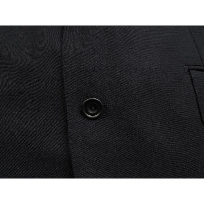 新品35.7万円 Henry Poole ヘンリープール 日本製『FINTEX of LONDON 英国生地』フランネル無地 スリーピーススーツA96(A6程)濃紺 SW7618-2の画像