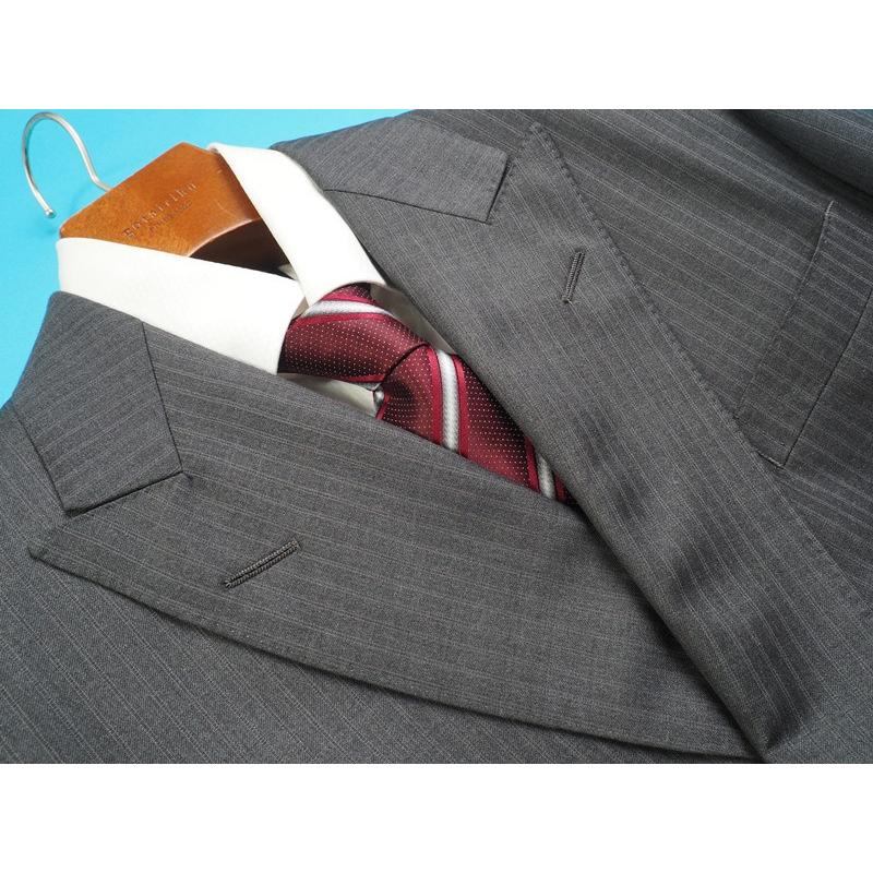新品33万円 オンワード樫山 Henry Poole ヘンリープール 日本製 春秋『Ermenegildo Zegna ゼニア Condotti』スーツA96(AB6程)灰 YM7436の画像
