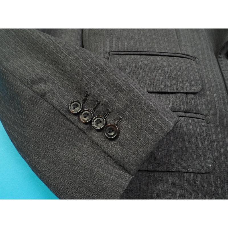 新品33万円 オンワード樫山 Henry Poole ヘンリープール 日本製 春秋『Ermenegildo Zegna ゼニア Condotti』スーツA96(AB6程)灰 YM7436の画像