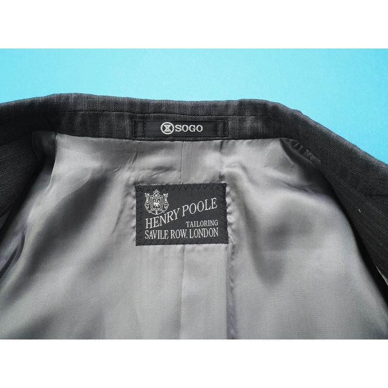 新品33万円 オンワード樫山 Henry Poole ヘンリープール 日本製 春秋『Ermenegildo Zegna ゼニア Condotti』スーツA96(AB6程)灰 YM7436の画像