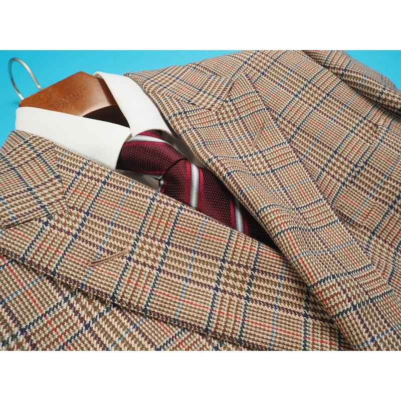 新品定価25.3万円 オンワード樫山 Henry Poole ヘンリープール 日本製『ヘンリープールチェック』ジャケット A96(A6程度)ベージュ YM7437の画像