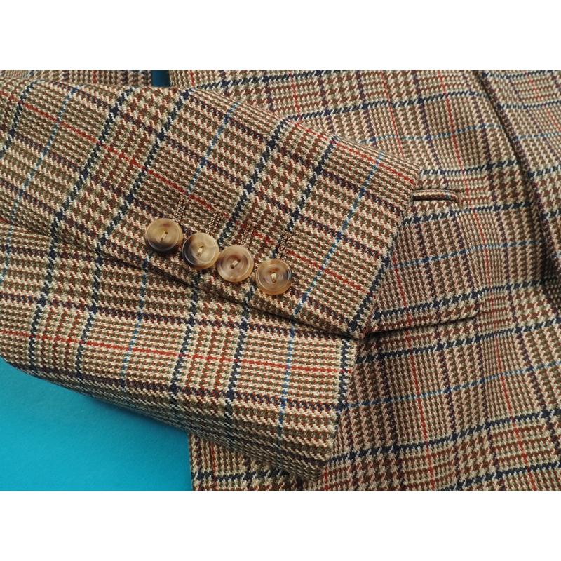 新品定価25.3万円 オンワード樫山 Henry Poole ヘンリープール 日本製『ヘンリープールチェック』ジャケット A96(A6程度)ベージュ YM7437の画像