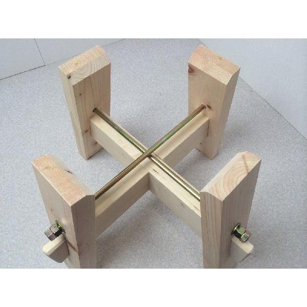 国産ひのき製 木台 石臼 2升用 3升用 兼用 ナガノ産業みかげ石もち臼