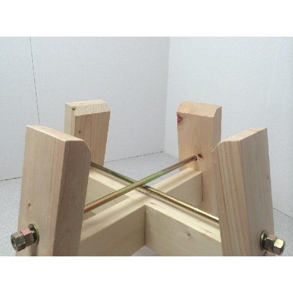 国産ひのき製 木台 石臼 2升用 3升用 兼用 ナガノ産業みかげ石もち臼