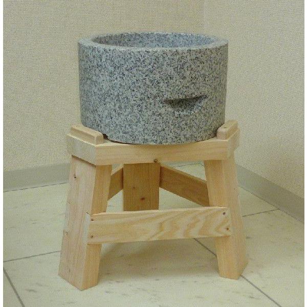 国産ひのき製 木台 石臼 1升用 ナガノ産業 みかげ石もち臼1升用 専用