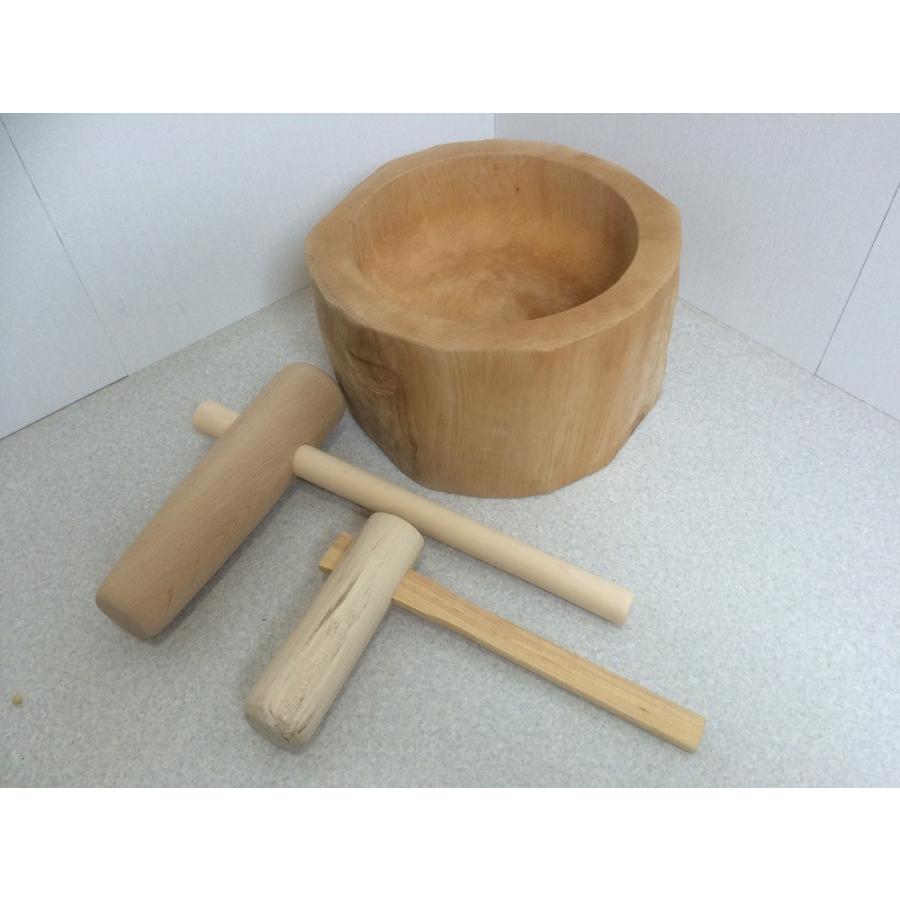 餅つき 臼 杵 セット 木製 1.5升 木製臼キネセット1.5升用（北海道の 
