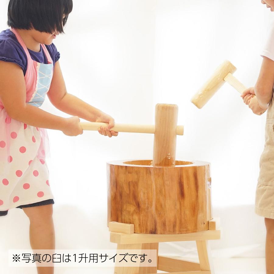 餅つき セット 1升用 木製ミニ臼+キネ2本 もちつき うす きね 餅つき セット 1升用 木製ミニ臼+キネ2本 もちつき うす きね
