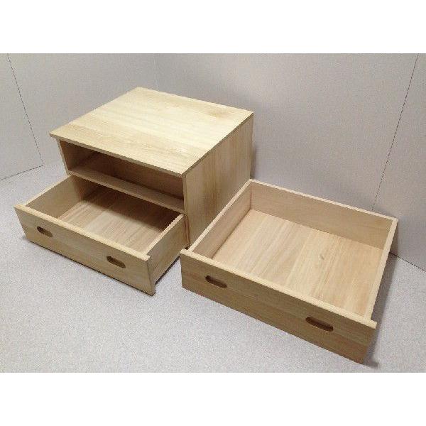 味のある木製の引き出し2段　チェスト　桐箪笥 桐製 2段チェスト 引き出し 収納ケース 日本製 桐収納 送料無料 : 木製