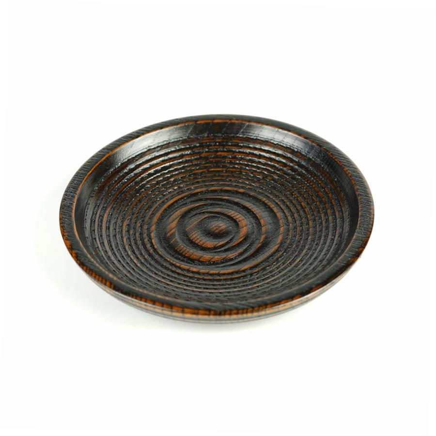 アウトレット】〈2個組〉漆器 茶托 15cm 銘々皿 小皿 漆塗り 天然木 38 