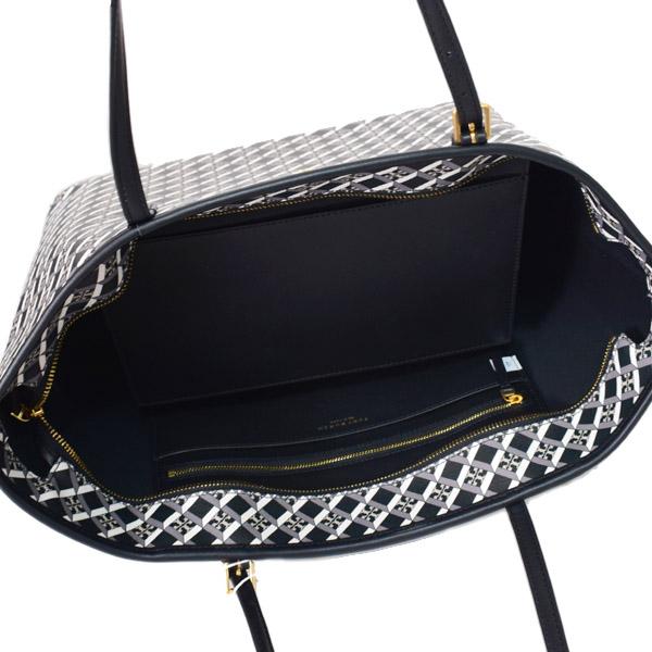 TORY BURCH トリーバーチ バッグ レザー ロゴ トップ ジップ トート