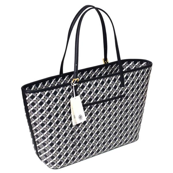 TORY BURCH（トリーバーチ） バッグ レザー ロゴ トップ ジップ トート