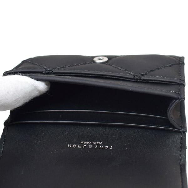 【新品・未使用】トリバーチ　ウィラマットカードケース　ブラック TORY BURCH（トリーバーチ） カードケース レザー ウィラ マット