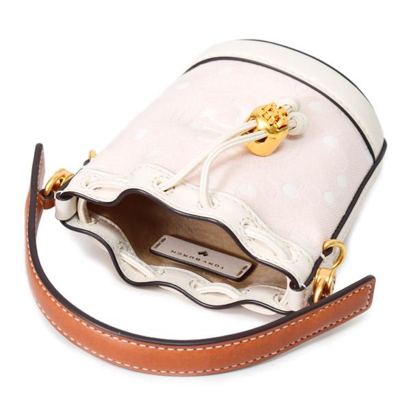 TORY BURCH（トリーバーチ） バッグ 巾着式 ジャガード レザー T