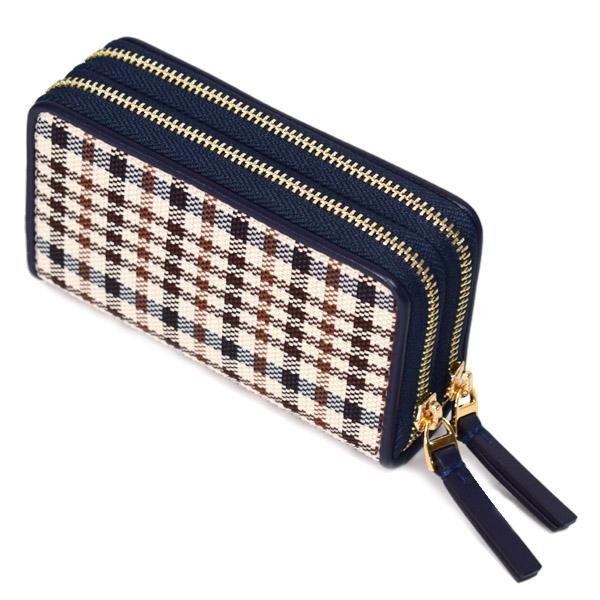 TORY BURCH（トリーバーチ） カードケース チェック柄 キャンバス 