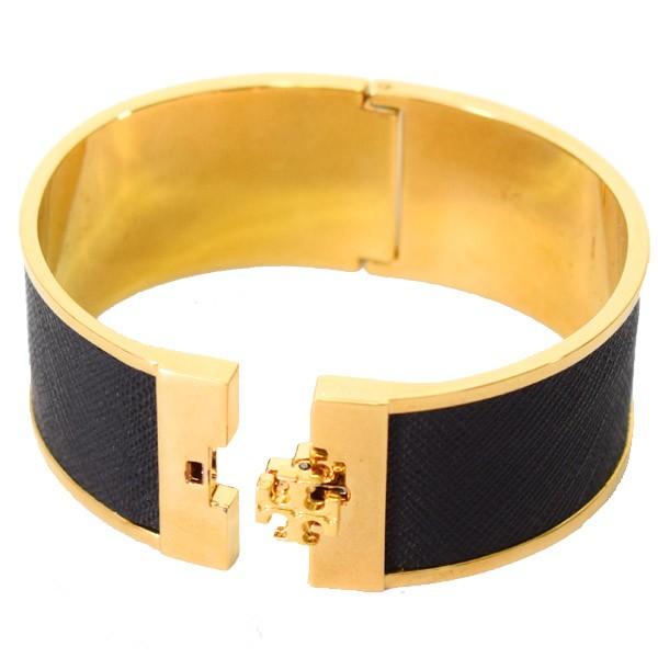 TORY BURCH（トリーバーチ） 小物 レザー ブラス ロゴブレス ワイド 