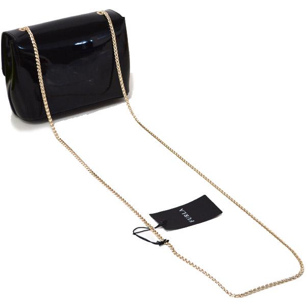 フルラ バッグ FURLA パテントレザー ミニ チェーン ショルダーバッグ ブラック 214934_1