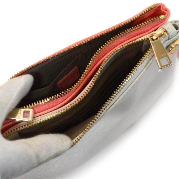 フルラ バッグ FURLA　パイパー コーティング レザー クロスボディ ミニショルダー ポシェット ホワイト×ライトピンク 266553 FURLA フルラ バッグ パイパー コーティング レザー クロスボディ ミニ
