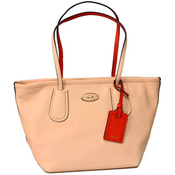 COACH（コーチ） バッグ レザー ジップ トップ トート バッグ