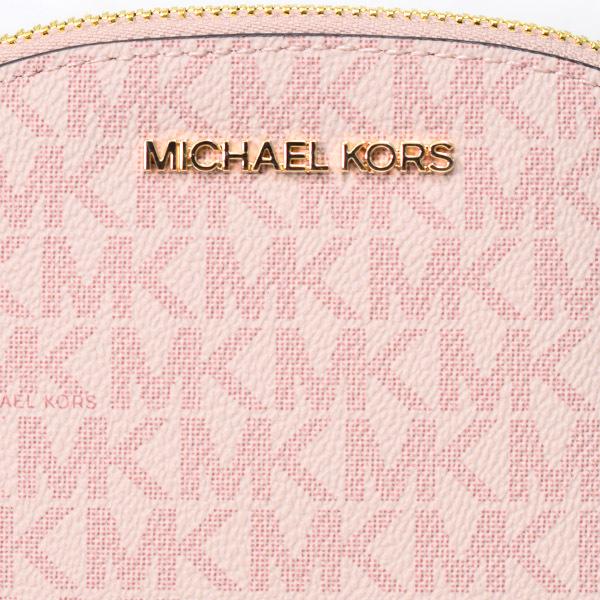 マイケルコース コスメポーチ MICHAEL KORS レザー モノグラム ロゴ ミディアム コスメティック ポーチ ライトピンク