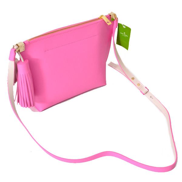 【倉吉店】 中古 kate spade NEW YORK | ケイトスペードニューヨーク ショルダーバッグ レザー タッセルチャーム付き Foster Court Pepper WKRU3831 ピンク 【121】 kate spade NEW YORK（ケイト・スペード ニューヨーク） ケイト
