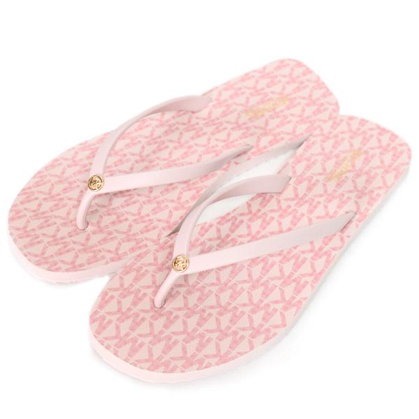 マイケルコース サンダル MICHAEL KORS ラバー モノグラム ロゴ プリント フリップ フロップ ビーチ サンダル ソフトピンク 7M 40S1JIFA1Q MICHAEL KORS（マイケルコース） サンダル ラバー モノグラム ロゴ