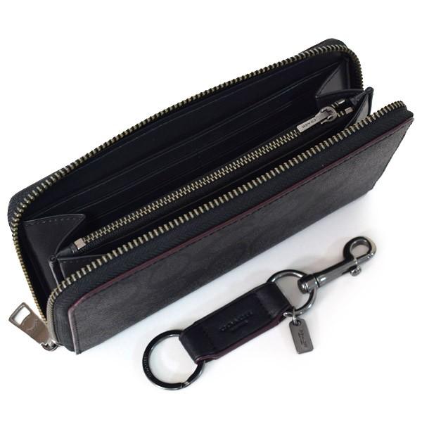 COACH（コーチ） 長財布 メンズ コーティングキャンバス レザー