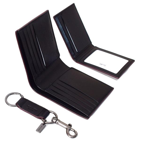 コーチ メンズ 二つ折り財布+カードケース+キーホルダー 3点セット