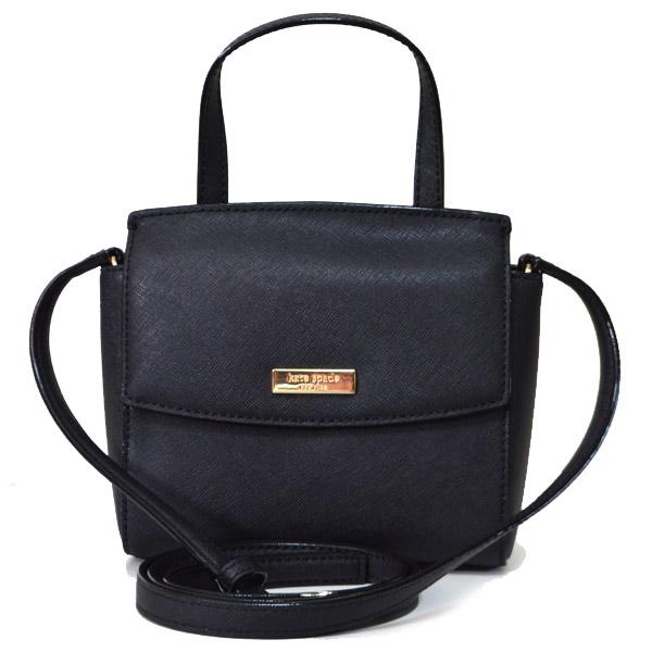 ケイトスペード バッグ katespade コーティングレザー クロスボディー 斜めがけ フラップミニショルダー ハンドバッグ ブラック 4666