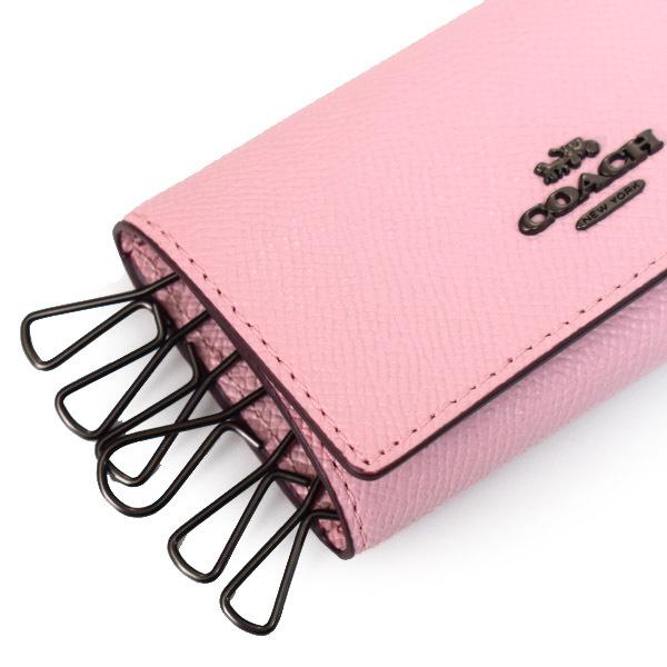 COACH コーチ キーケース クロスグレインレザー ロゴ 6連 スマートキー