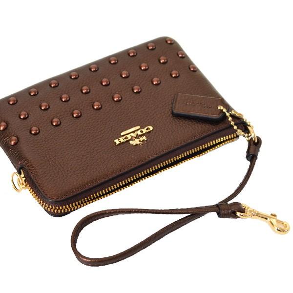 COACH（コーチ） マルチポーチ レザー ラッカーリベット コーナー 