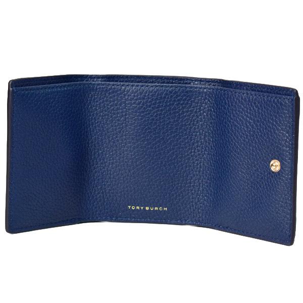 Tory Burch ハーパーミニ 折財布 ロイヤルネイビー TORY BURCH（トリーバーチ） 財布 レザー カーター ロゴ マイクロ