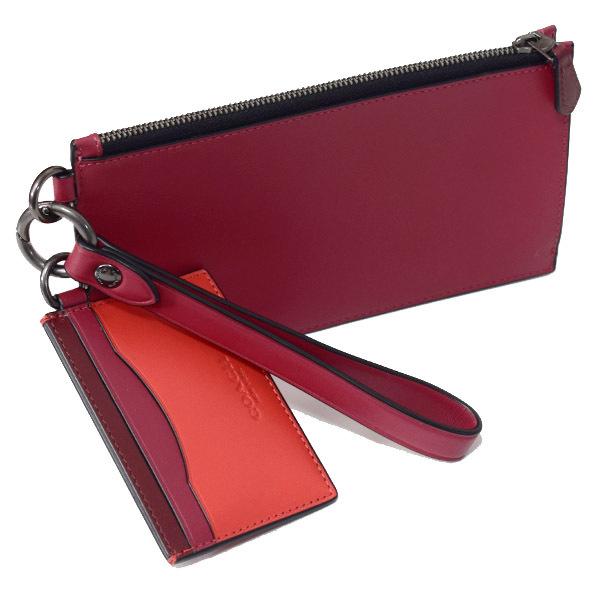 COACH（コーチ） マルチポーチ カーフレザー SLG トリオ カラー 
