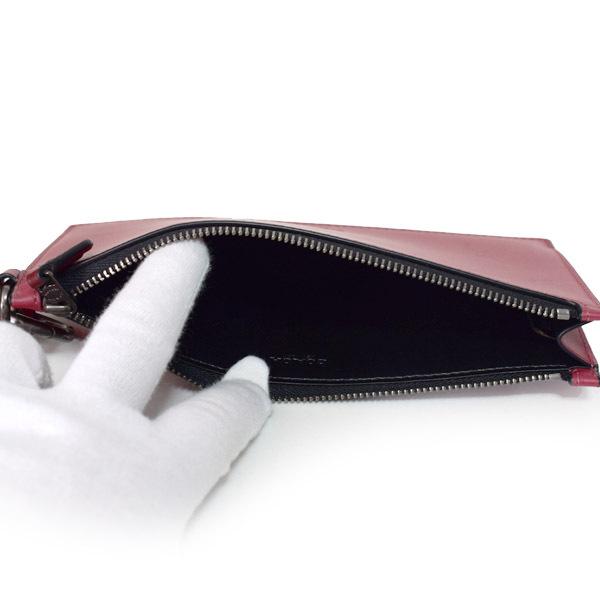 コーチ マルチポーチ COACH カーフレザー SLG トリオ カラーブロック リストレット カードケース付き フォン ポーチ ソフトレッド×ホットレッドマルチ 79797 COACH（コーチ） マルチポーチ カーフレザー SLG トリオ カラー